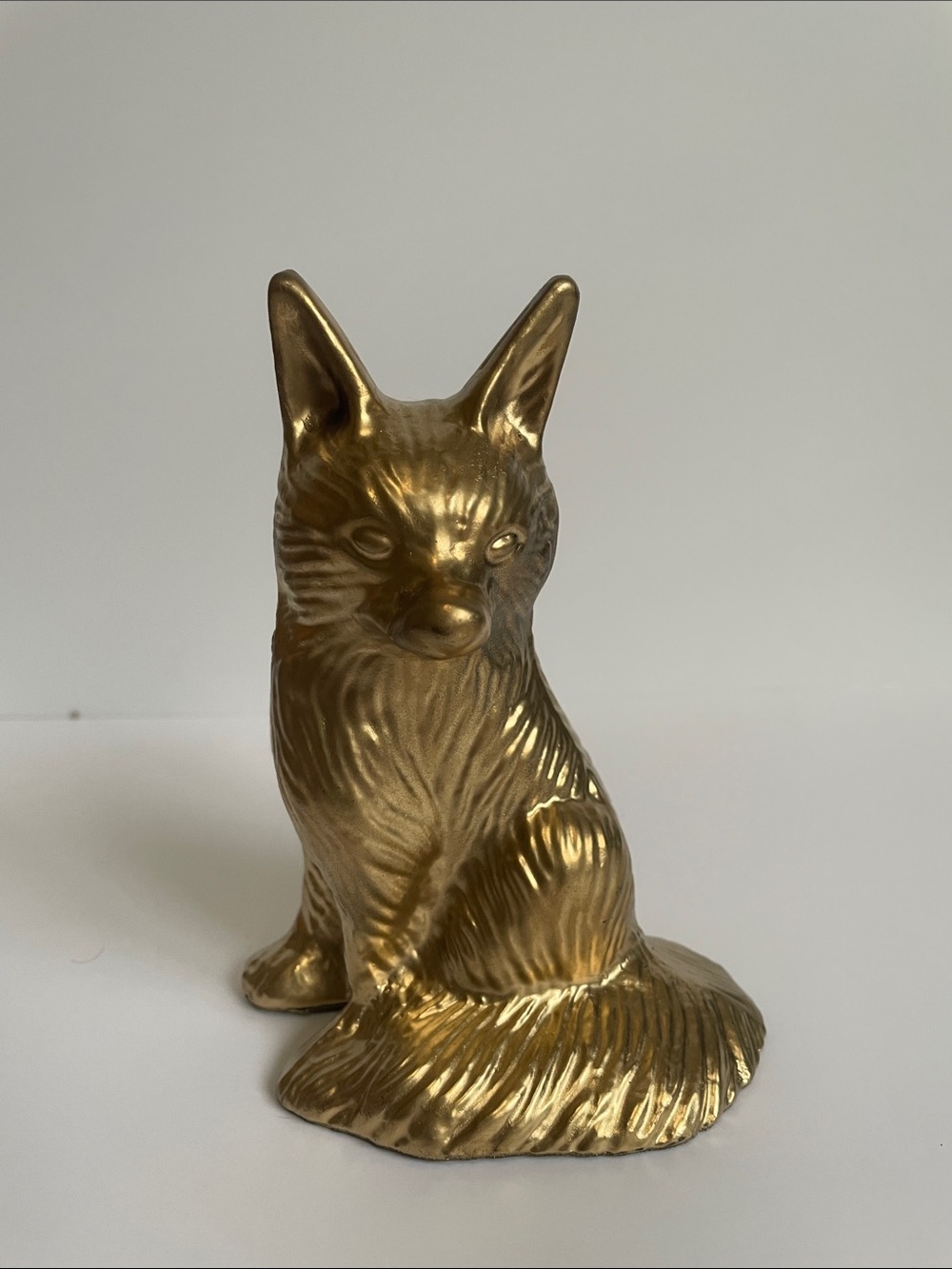 Gold Fox Figurine Decorative Accent - Brand